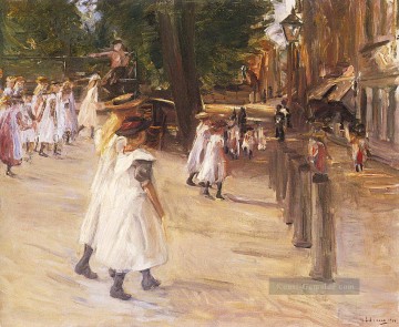  schule - Auf dem Weg zur Schule 1904 Max Liebermann deutscher Impressionismus